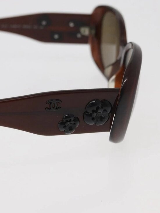 CHANEL Sunglasses plastic Brown CC Auth BA13212 main image 10